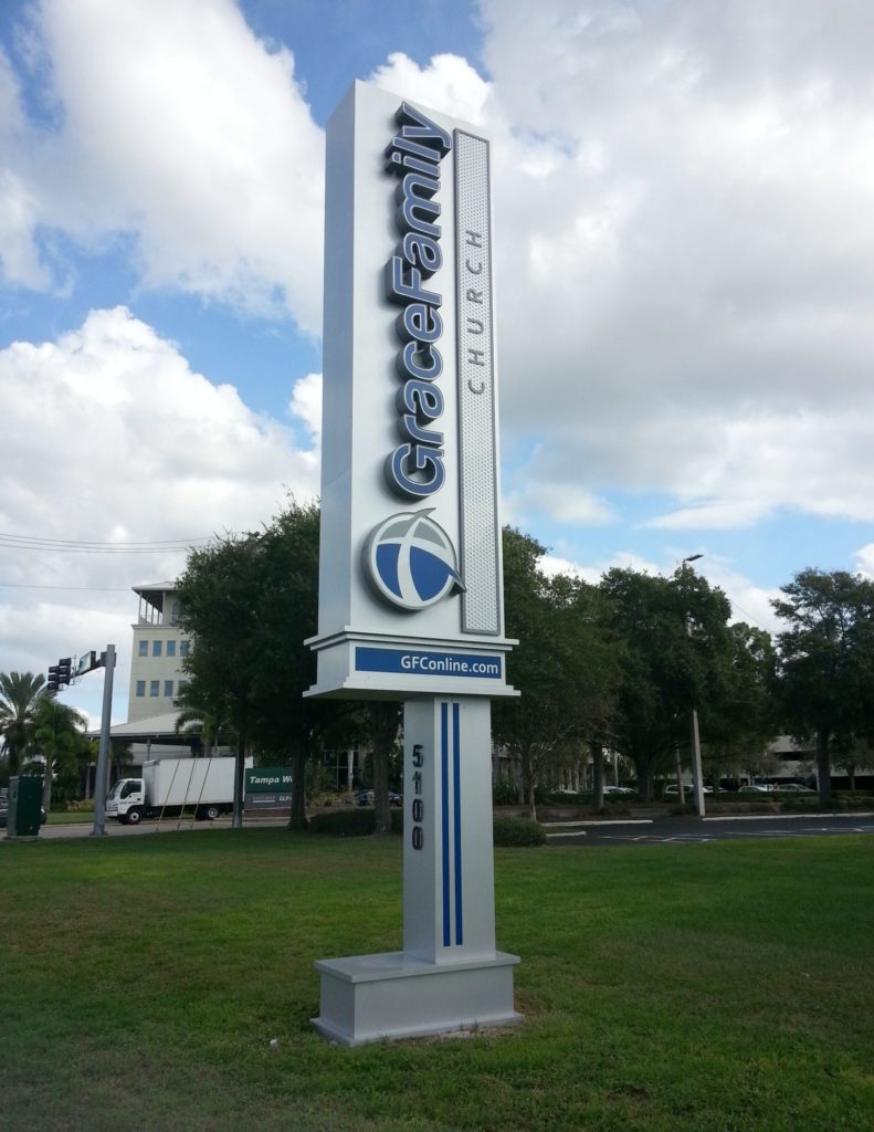 Grace Family Church pylon sign